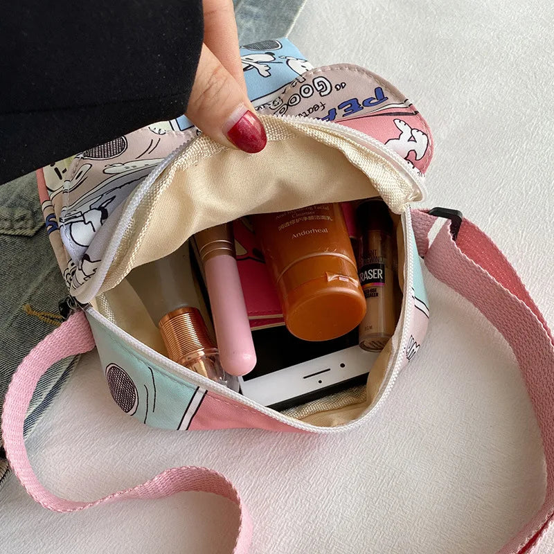 Snoopy Crossbody Bags for Ladies Kawaii Purses Phone Case