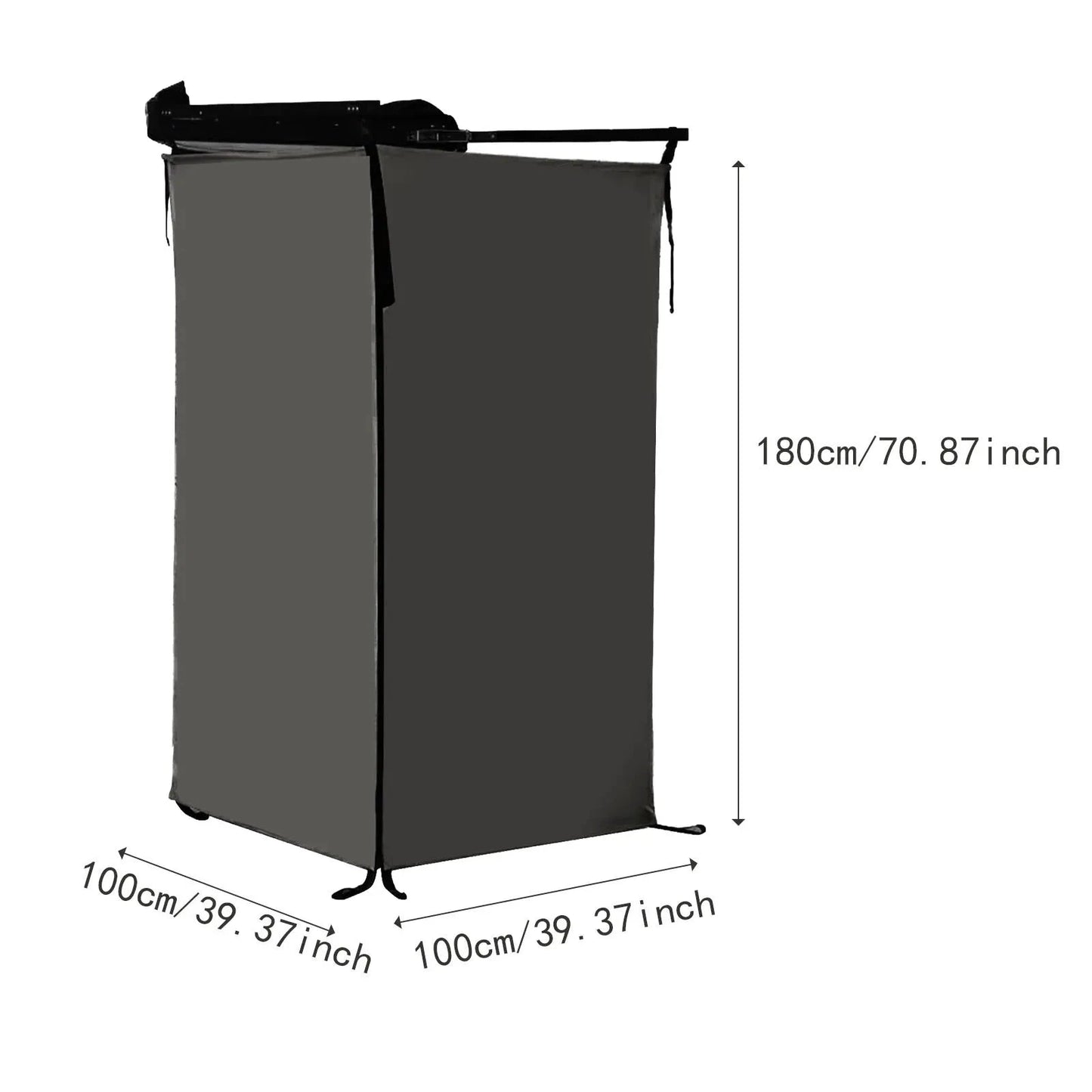 Portable Vehicle Side Shower Tent Automotive RV Tailgate Van GlowCart
