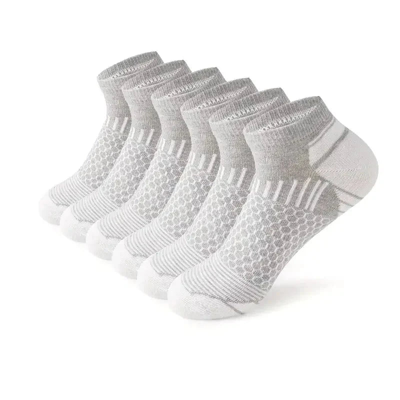 6 pairs Men's Short Sports Socks - Moisture-Wicking, Breathable, All-Season Athletic Socks GlowCart