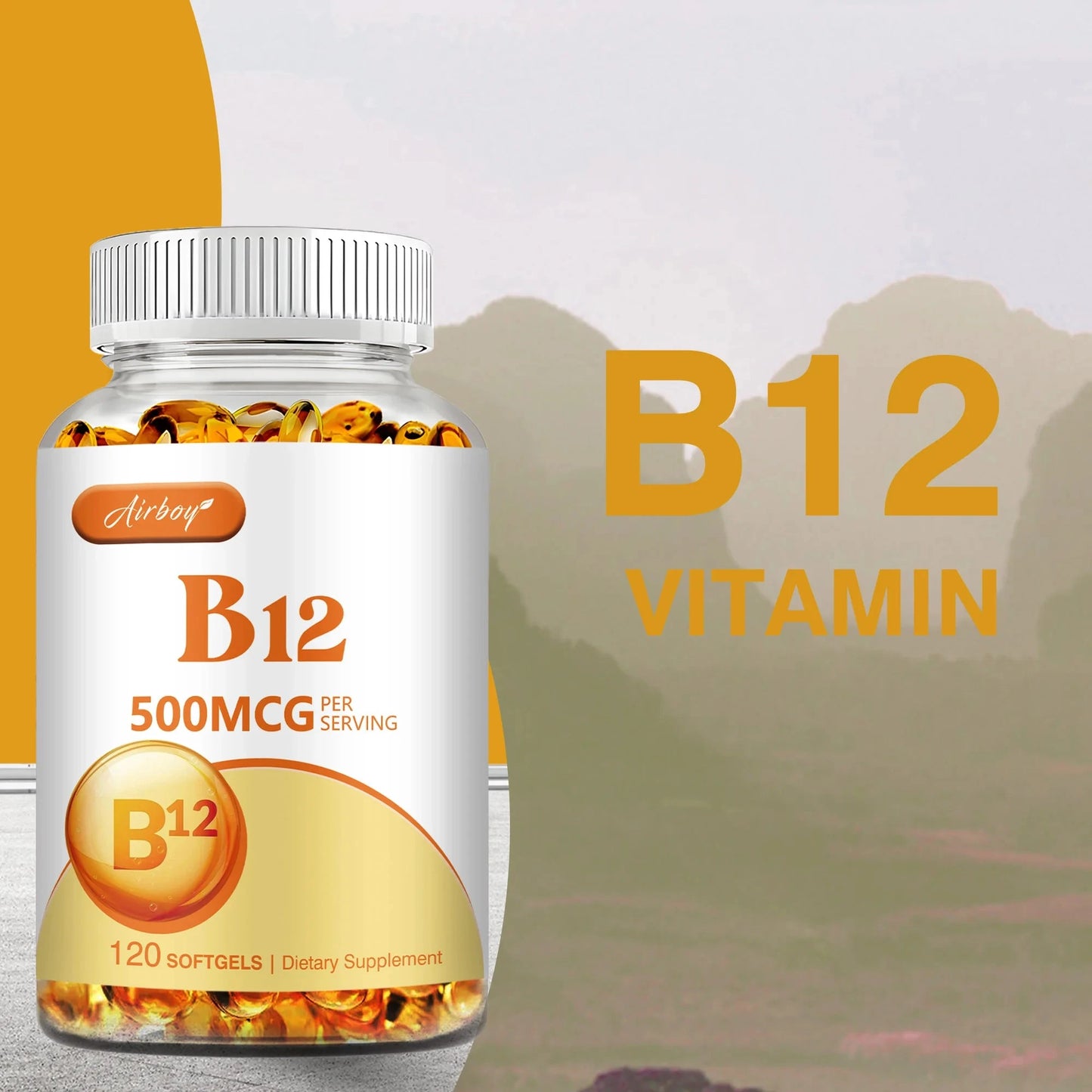 Vitamin B12 - for Mood, Brain, Nervous System, Energy, GlowCart