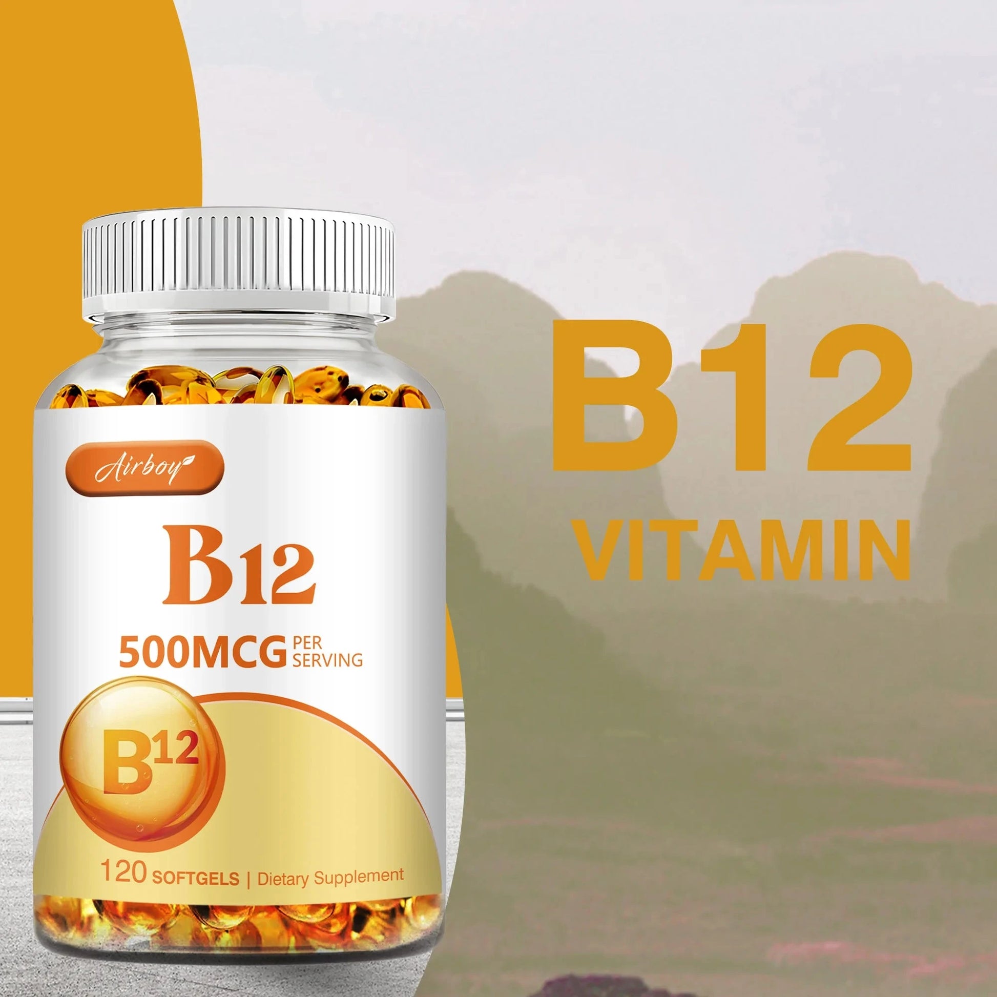 Vitamin B12 - for Mood, Brain, Nervous System, Energy, GlowCart