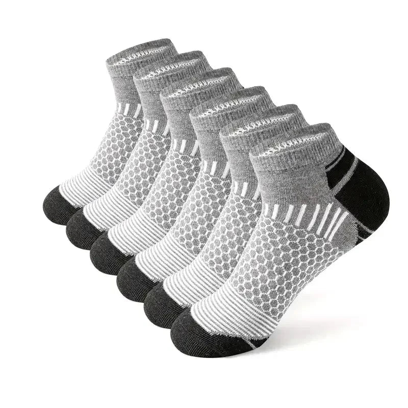6 pairs Men's Short Sports Socks - Moisture-Wicking, Breathable, All-Season Athletic Socks GlowCart