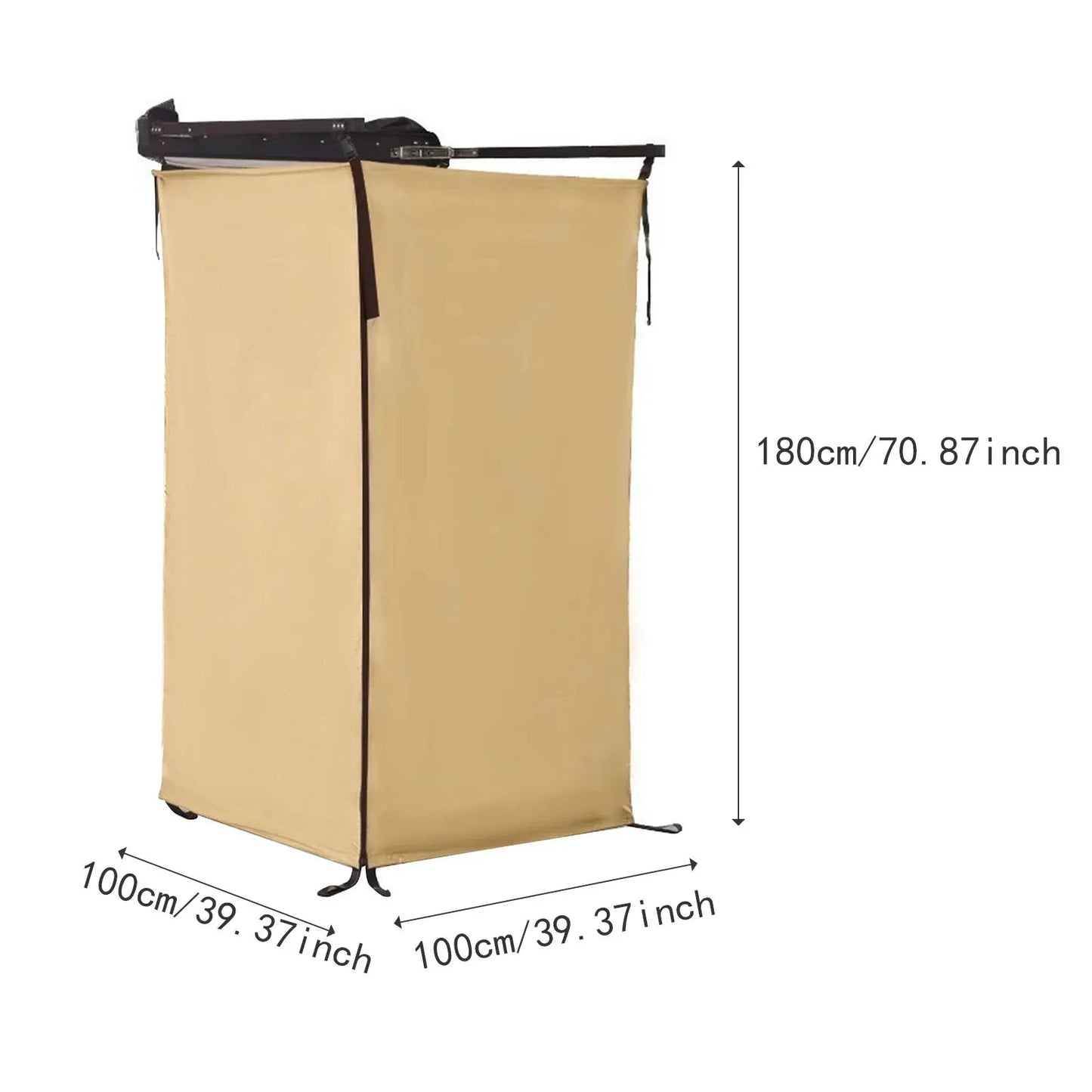 Portable Vehicle Side Shower Tent Automotive RV Tailgate Van GlowCart