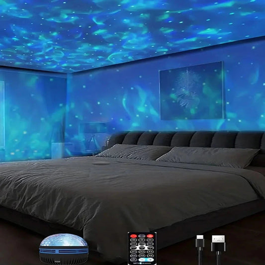 1pc Star Projector, Galaxy Projector, Water Ocean Wave GlowCart