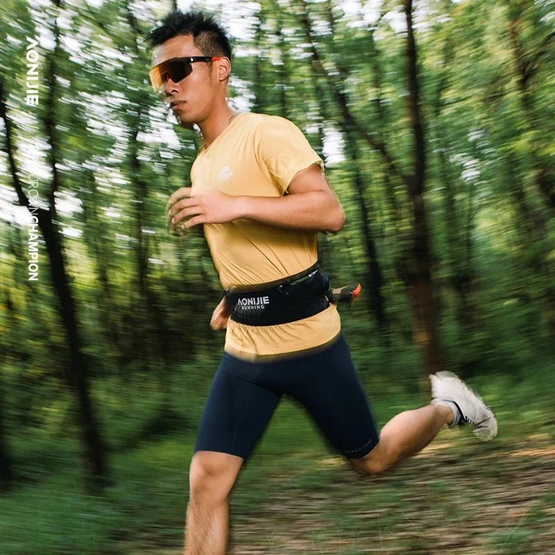 AONIJIE W8141 Running Belt Bag Outdoor Breathable Lightweight Woman Man Waist Pack with 500ml Water Bottle Soft Flask GlowCart