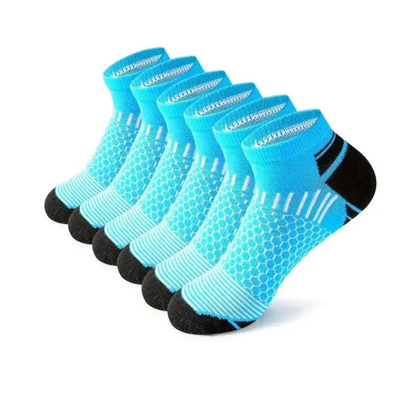 6 pairs Men's Short Sports Socks - Moisture-Wicking, Breathable, All-Season Athletic Socks GlowCart