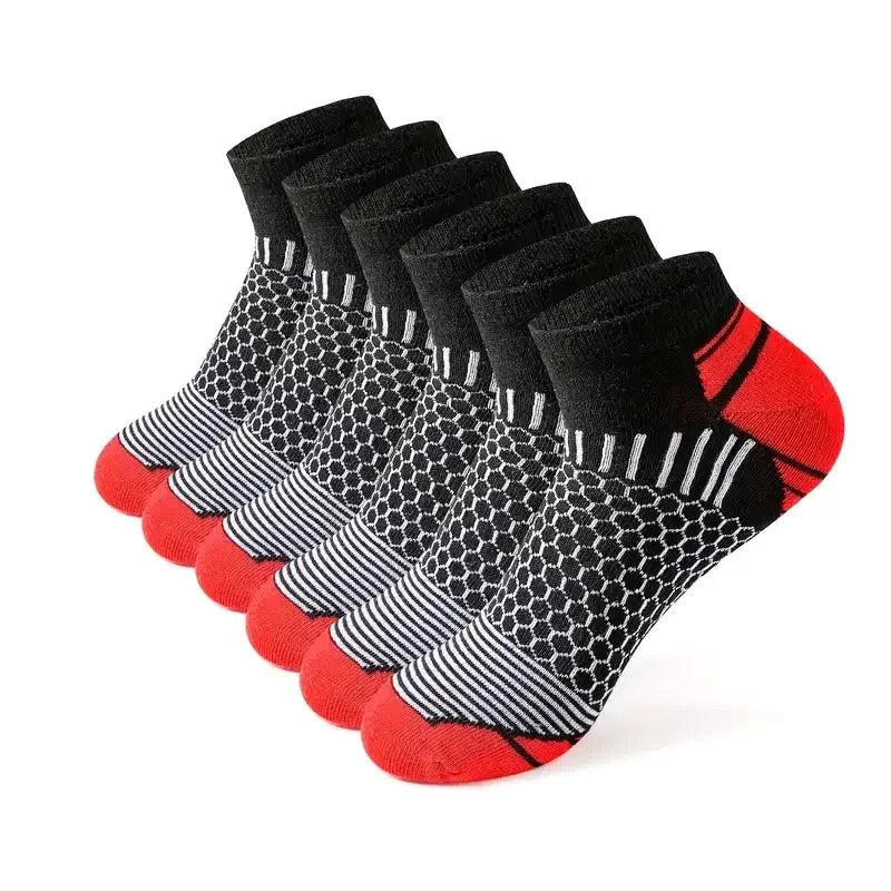 6 pairs Men's Short Sports Socks - Moisture-Wicking, Breathable, All-Season Athletic Socks GlowCart