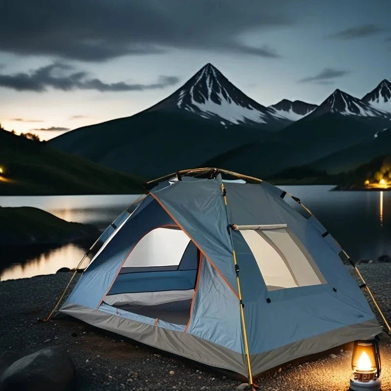 2-Person (blue)/4-Person (white), Extra-Large Tent with Mesh GlowCart