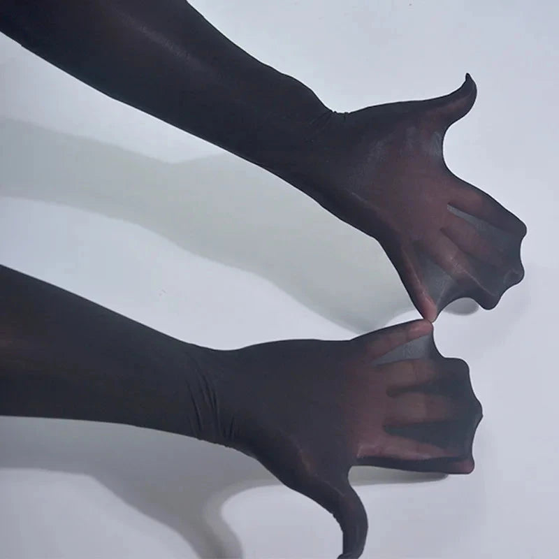 Sexy Lace Thin Transparent Hollow Breathable Long Gloves GlowCart