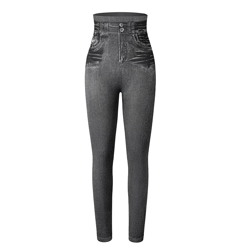 Miss Moly Fashion Slim Women Leggings Faux Denim Jeans GlowCart