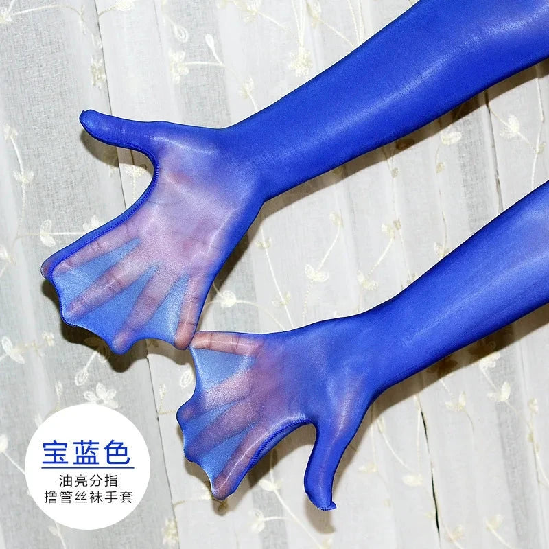 Sexy Lace Thin Transparent Hollow Breathable Long Gloves GlowCart