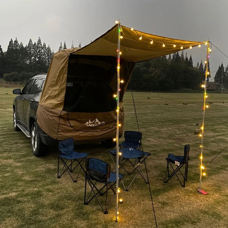 Car Trunk Tent Sunshade Rainproof Tailgate Shade Awning Tent GlowCart
