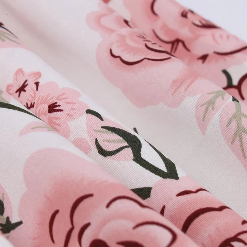 Tonval Vintage 50s Ladies Floral Pleated Rockabilly Dress GlowCart