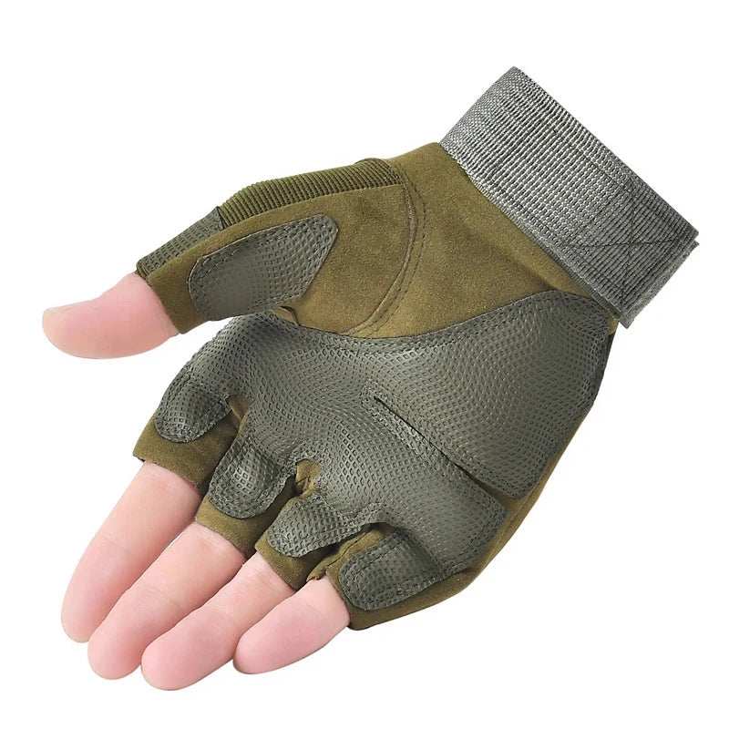 New Fingerless Tactical Gloves Men Women Kids Cycling Half GlowCart