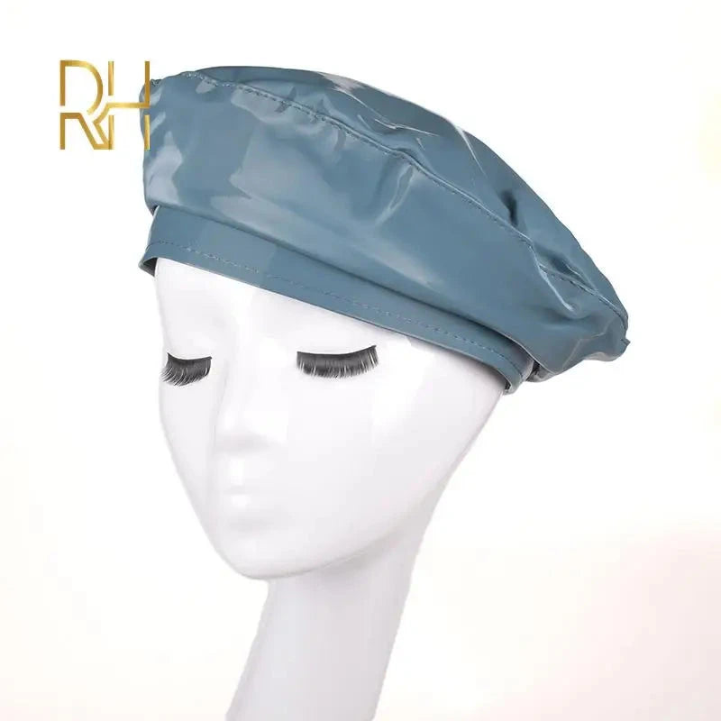 Lady mirror PU leather painter caps casual hat fashion GlowCart