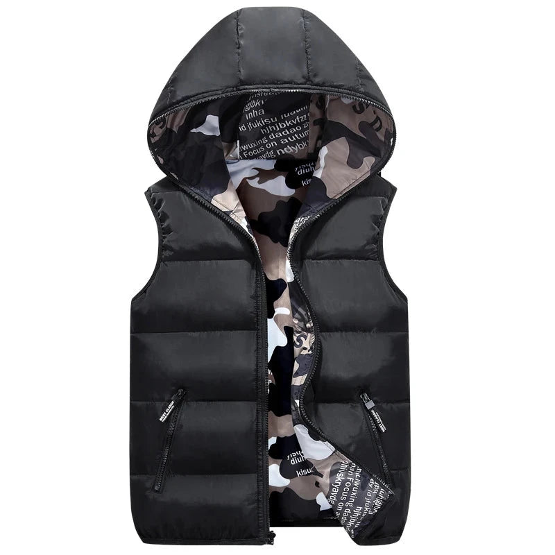 DIMUSI Winter Men's Vests Sleeveless Jackets Male GlowCart