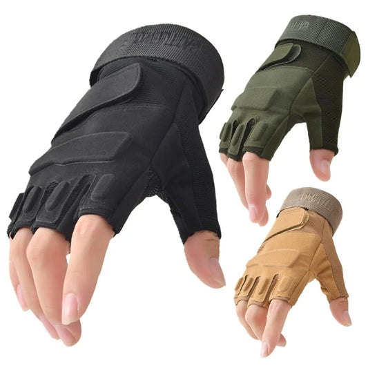 New Fingerless Tactical Gloves Men Women Kids Cycling Half GlowCart