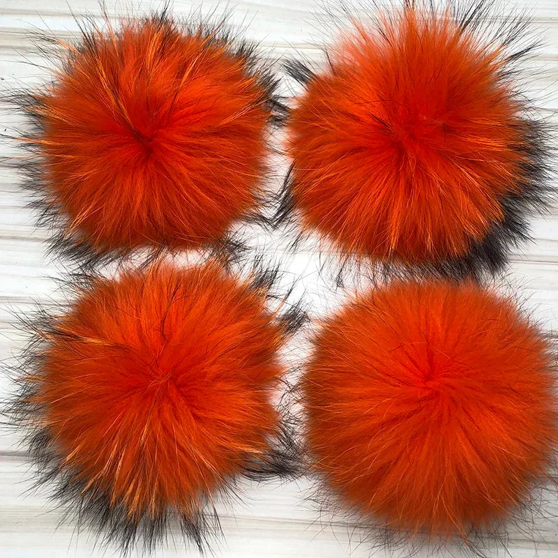 5pcs/Lot Natural Real Fur Pompoms For Knit Hats Caps GlowCart