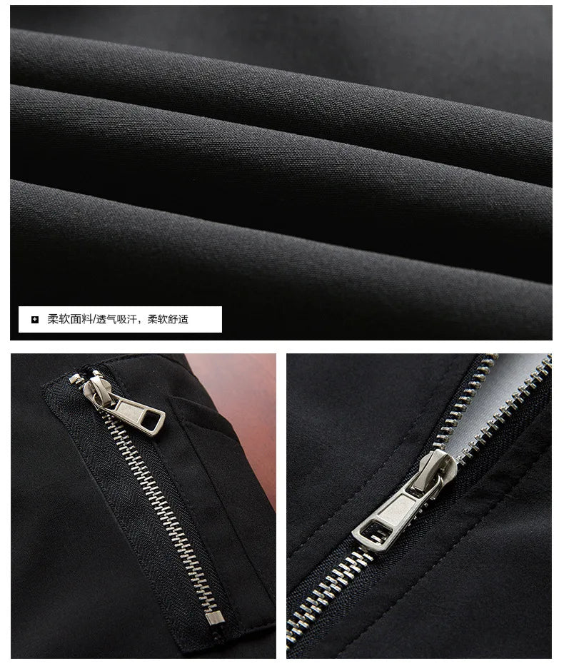 Men Bomber Jacket Thin Slim Long Sleeve baseball Jackets