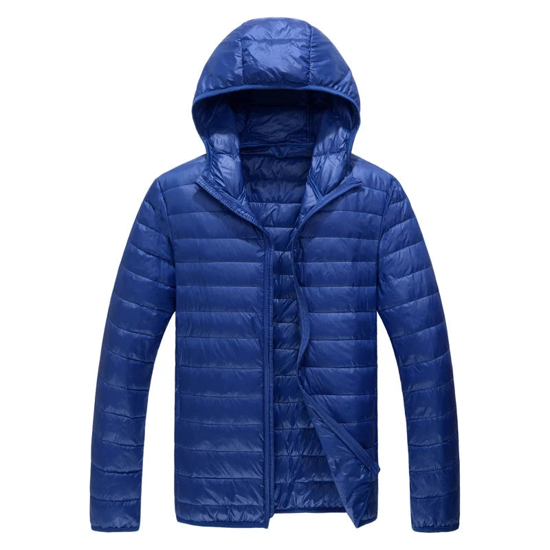 Lightweight Warm Coat Men's Winter Parkas Jacket Royal Blue GlowCart