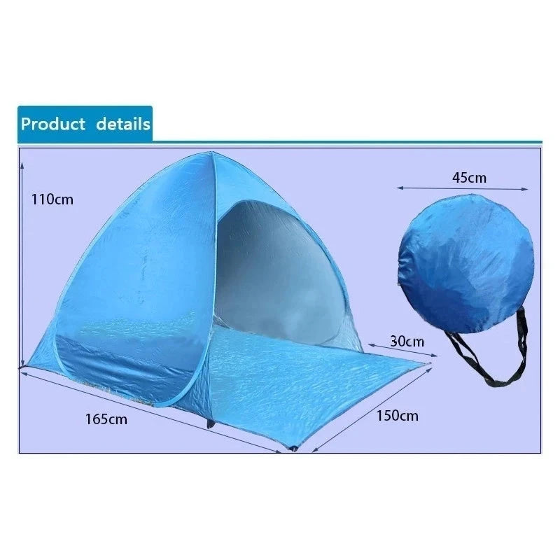 Hot Sale Quick Automatic Beach Tent Outdoor Beach Shade Sun GlowCart