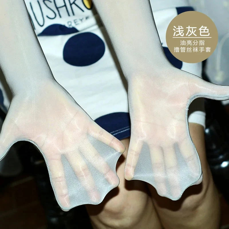 Sexy Lace Thin Transparent Hollow Breathable Long Gloves GlowCart