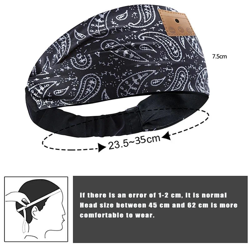 Wireless Bluetooth Sports Headband Handsfree Call Stereo GlowCart