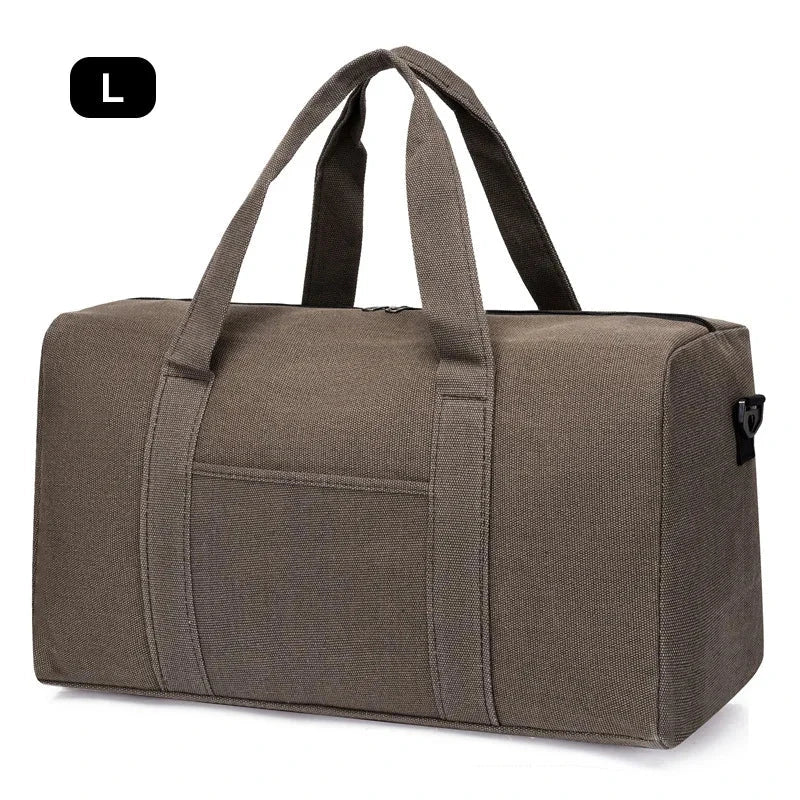 Men Folding Travel Bag Large Capacity Canvas Unisex Luggage GlowCart