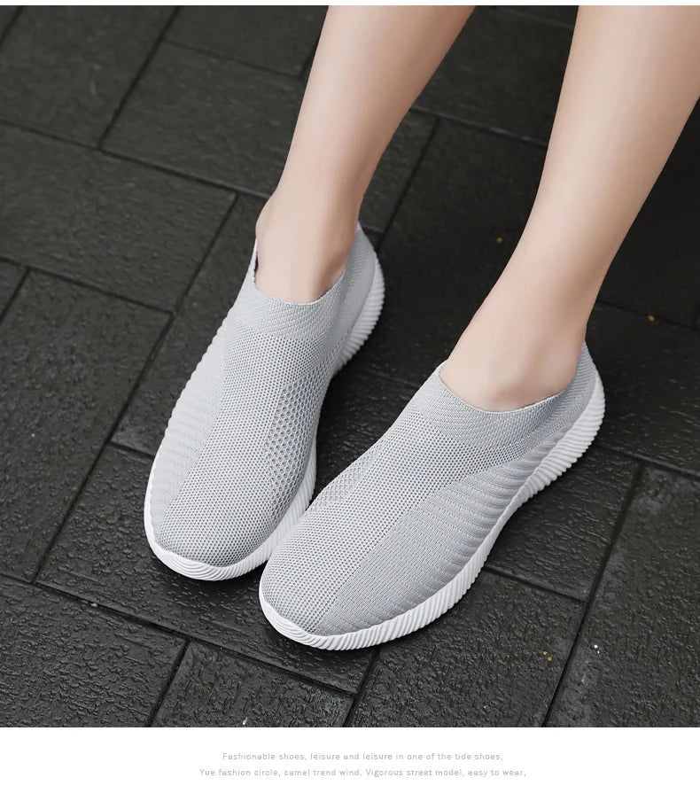 Women Vulcanized Shoes High Quality Women Sneakers Slip On GlowCart