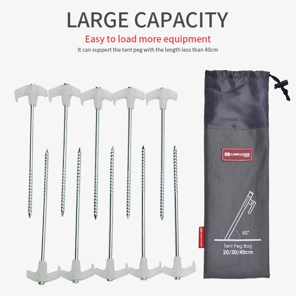 Outdoor Camping Equipment Stake Storage Bags Tent GlowCart