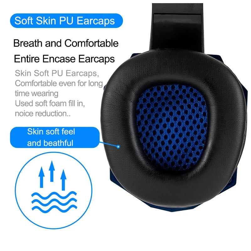 Professional Led Light Wired Gaming Headphones With GlowCart