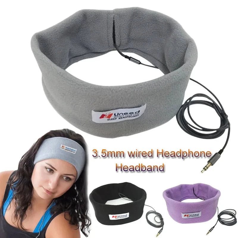 Wired Sleep Headset Sports Breathable Headband Soft Earphone GlowCart