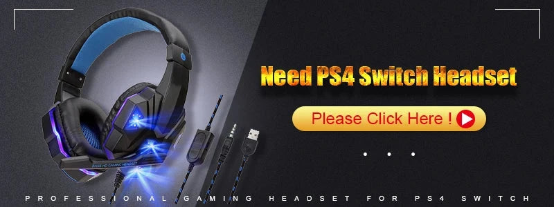 Professional Led Light Wired Gaming Headphones With GlowCart