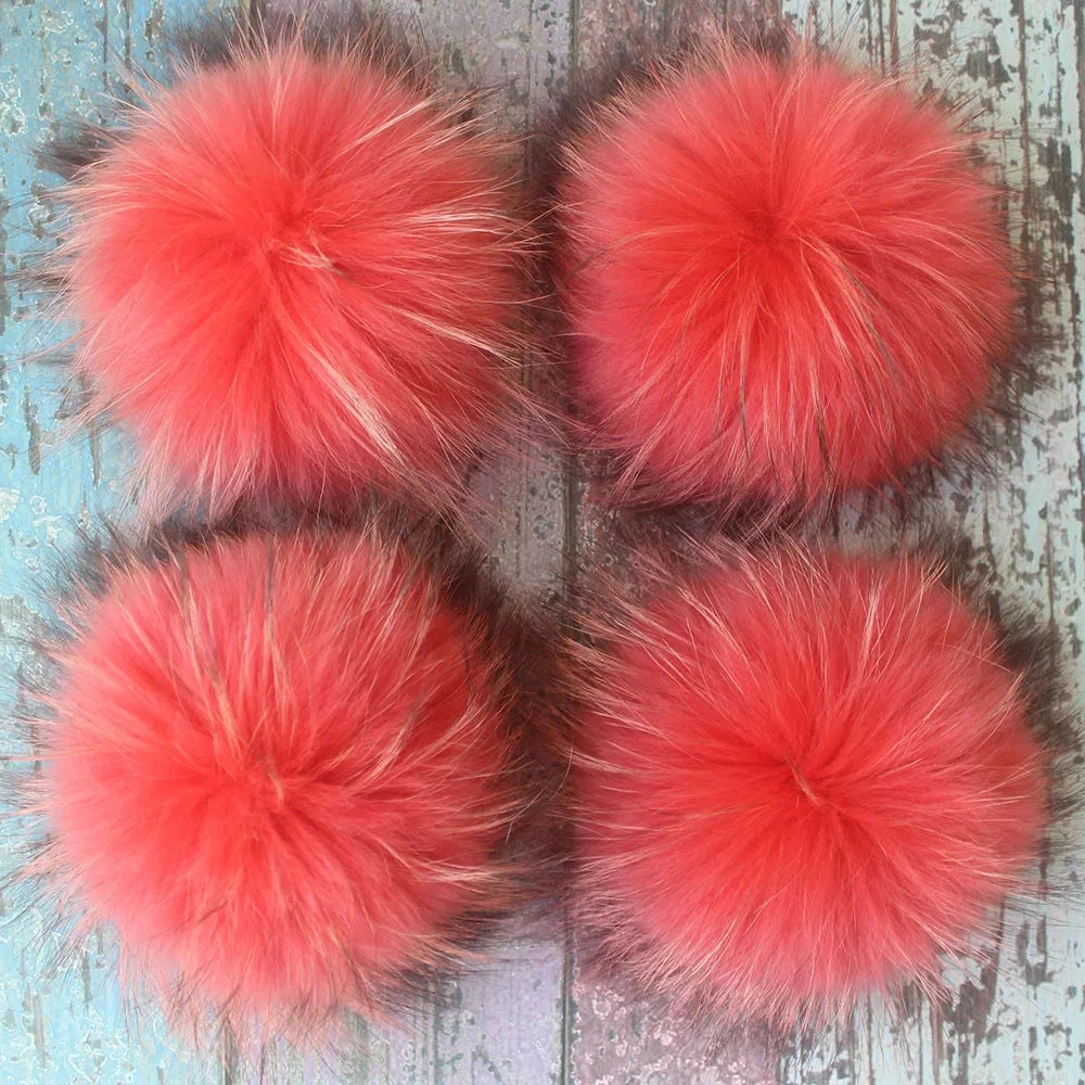 5pcs/ Lot DIY Big 15cm Pompon Raccoon Fox Fur Pom Poms Fur GlowCart