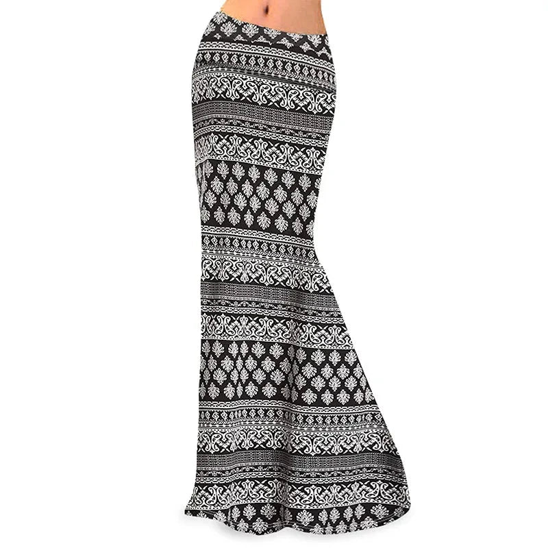 Fashion Pinted Long Skirts Womens Maxi Skirt Summer Sexy Fashion Female Floral High Waist Pencil Skirts Women Mujer Faldas GlowCart