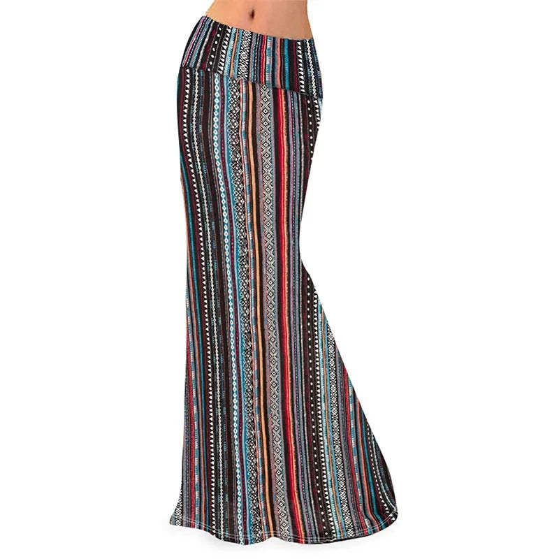 Fashion Pinted Long Skirts Womens Maxi Skirt Summer Sexy Fashion Female Floral High Waist Pencil Skirts Women Mujer Faldas GlowCart