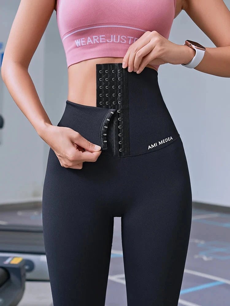 Fitness Women Corset Push Hip Postpartum High Waist Yoga GlowCart