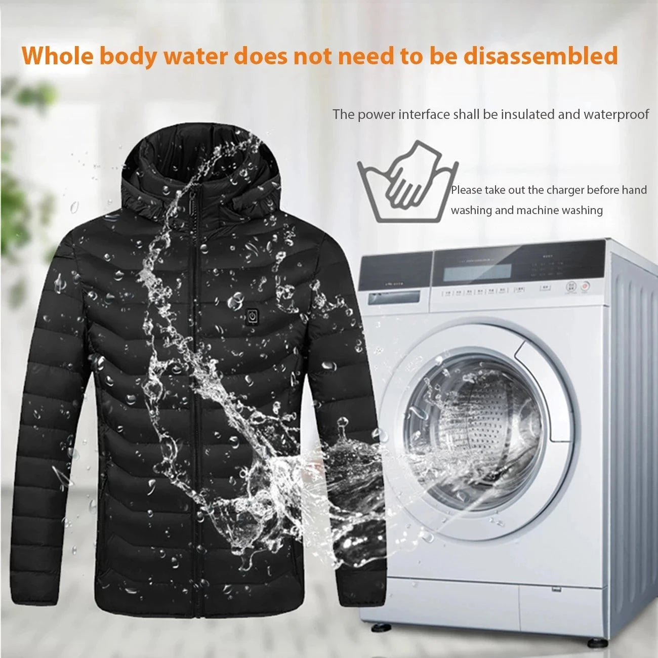 Men Heated Jacket USB Winter Outdoor Electric Heating male GlowCart