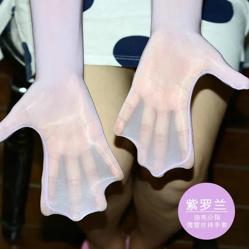 Sexy Lace Thin Transparent Hollow Breathable Long Gloves GlowCart