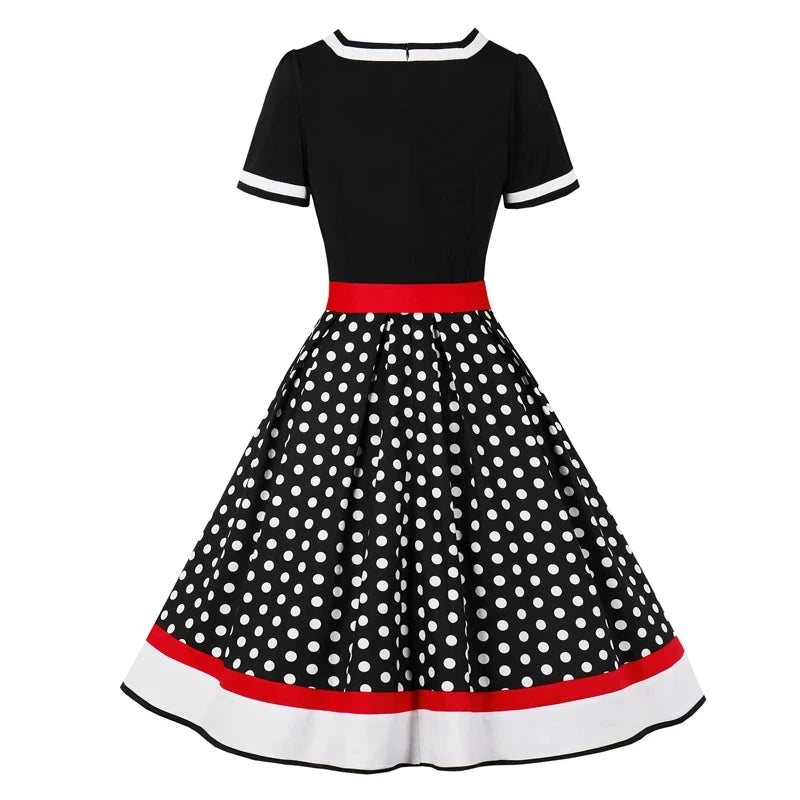Tonval Vintage 50s Ladies Floral Pleated Rockabilly Dress GlowCart