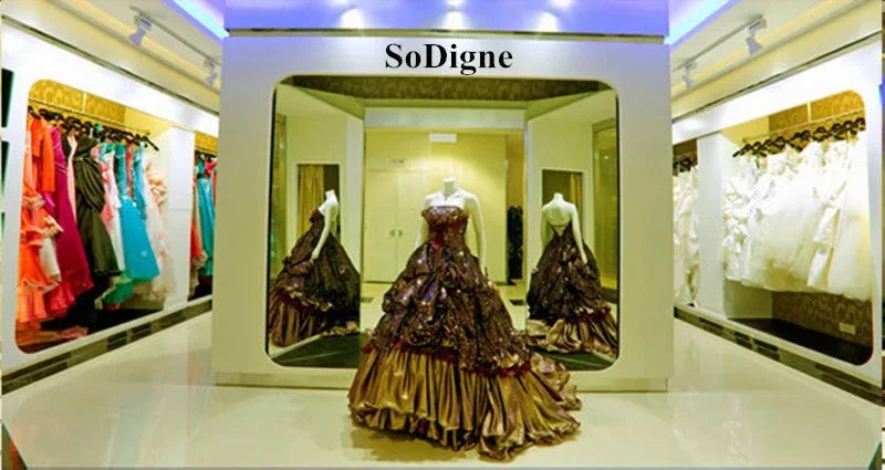 SoDigne 2025 Burgundy Satin Evening Dresses Mermaid Off GlowCart