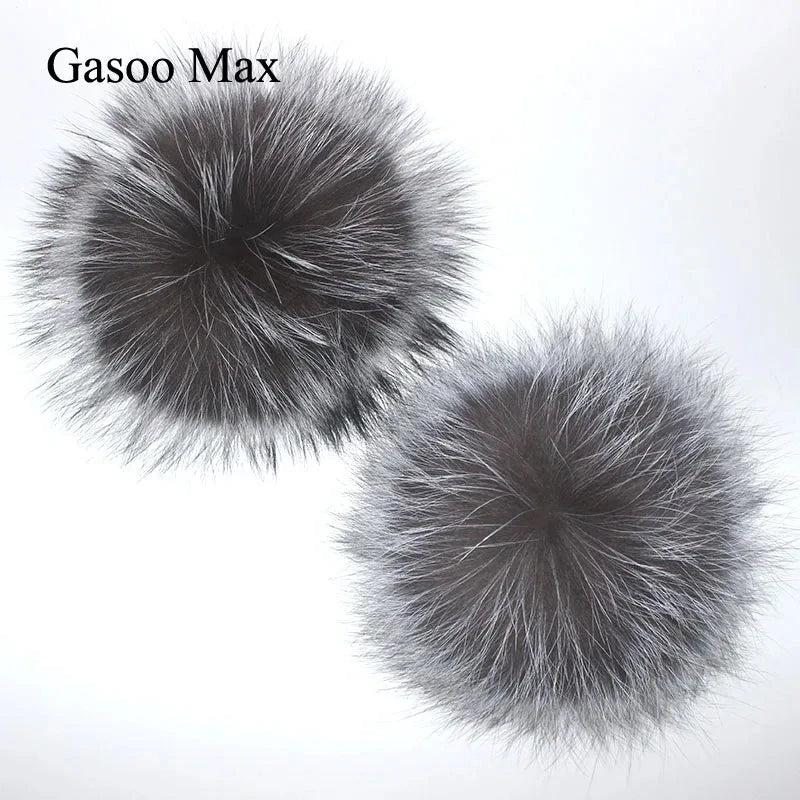 5pcs/ Lot DIY Big 15cm Pompon Raccoon Fox Fur Pom Poms Fur GlowCart