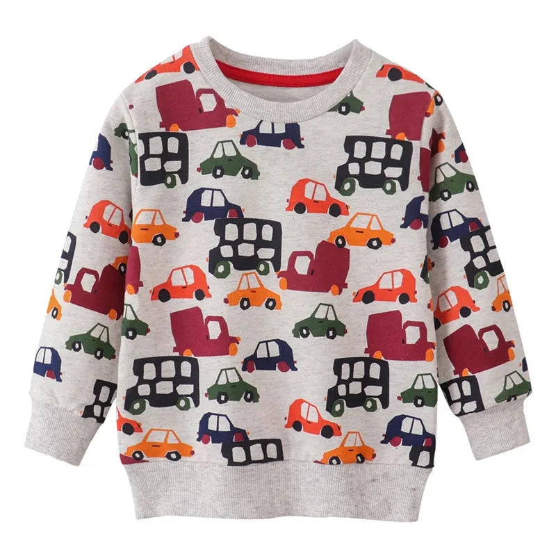 Jumping Meters New Arrival Autumn Winter Animals Print Boys Girls Sweatshirts Cotton Dinosaur Hoodies Children's Sport Shirt Kid GlowCart