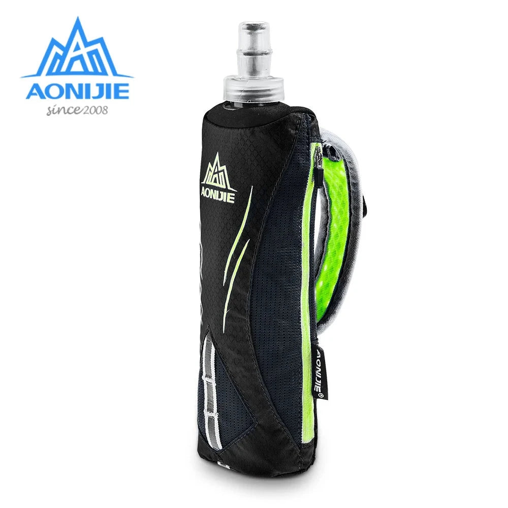 AONIJIE E908 500ml Running Hand-held Water Bottle Kettle Holder Wrist Storage Bag Hydration Pack Hydra Fuel Soft Flask Marathon GlowCart