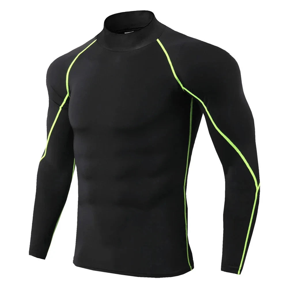 Men Sport T-shirt Quick Dry Bodybuilding Running Shirt Long GlowCart