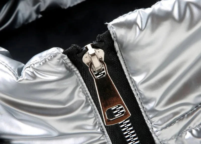 Autumn Witner Down Cotton Vest Men Black Gold Silver GlowCart