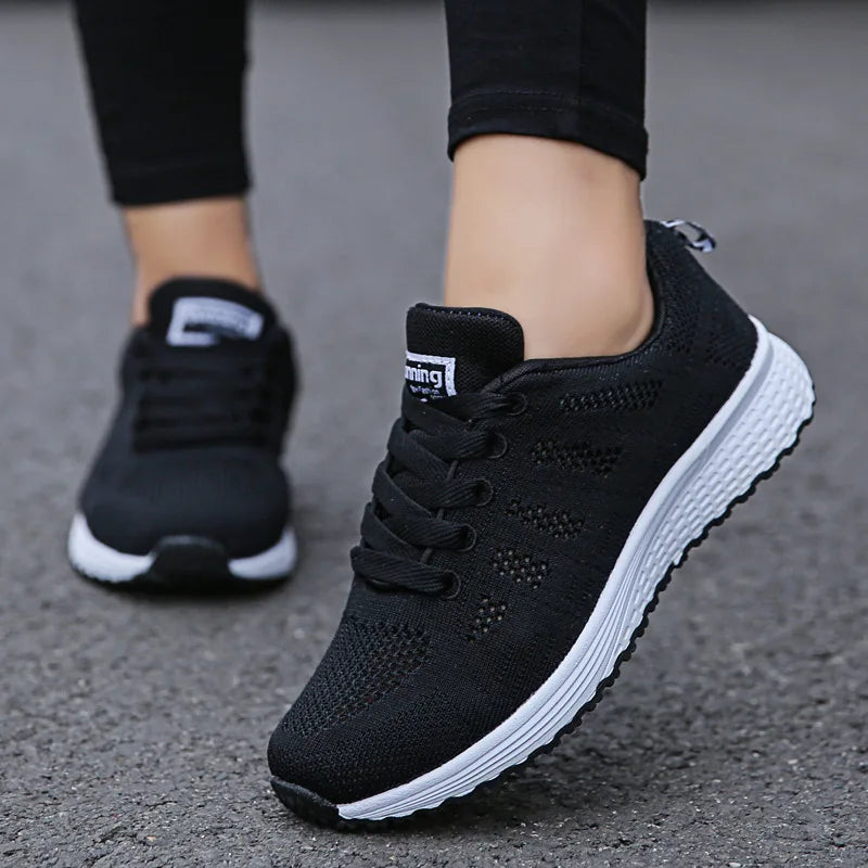 Women Casual Shoes Fashion Breathable Walking Mesh Flat