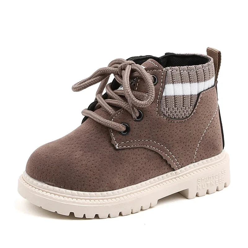 Children's Casual Shoes Autumn Winter Snow Boots Boys Shoes Fashion Leather Soft Antislip Girls Boots 21-30 Sport Running Shoes GlowCart
