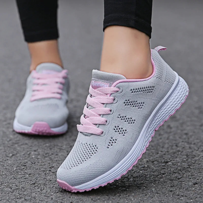 Women Casual Shoes Fashion Breathable Walking Mesh Flat