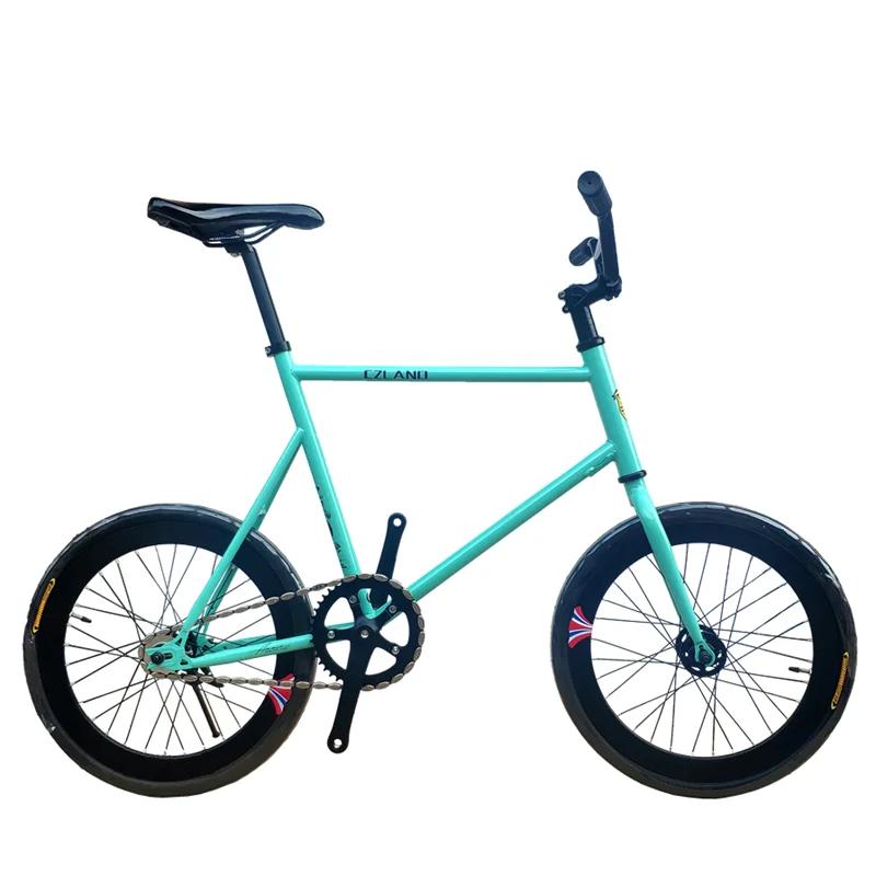 Single Speed Track Bike 20 inch Fixied Gear Bicycle Racing Single Speed Fixie Bikes Light Weight 20inch Wheelset GlowCart